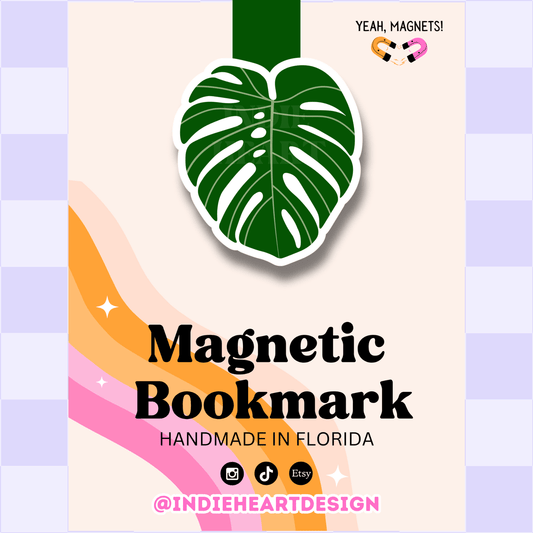 Monstera Leaf | Magnetic Bookmark : No - She Chester