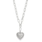 Mosaic Heart Two Tone Necklace - JM7612 - She Chester