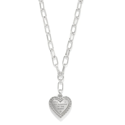 Mosaic Heart Two Tone Necklace - JM7612 - She Chester