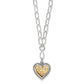 Mosaic Heart Two Tone Necklace - JM7612 - She Chester