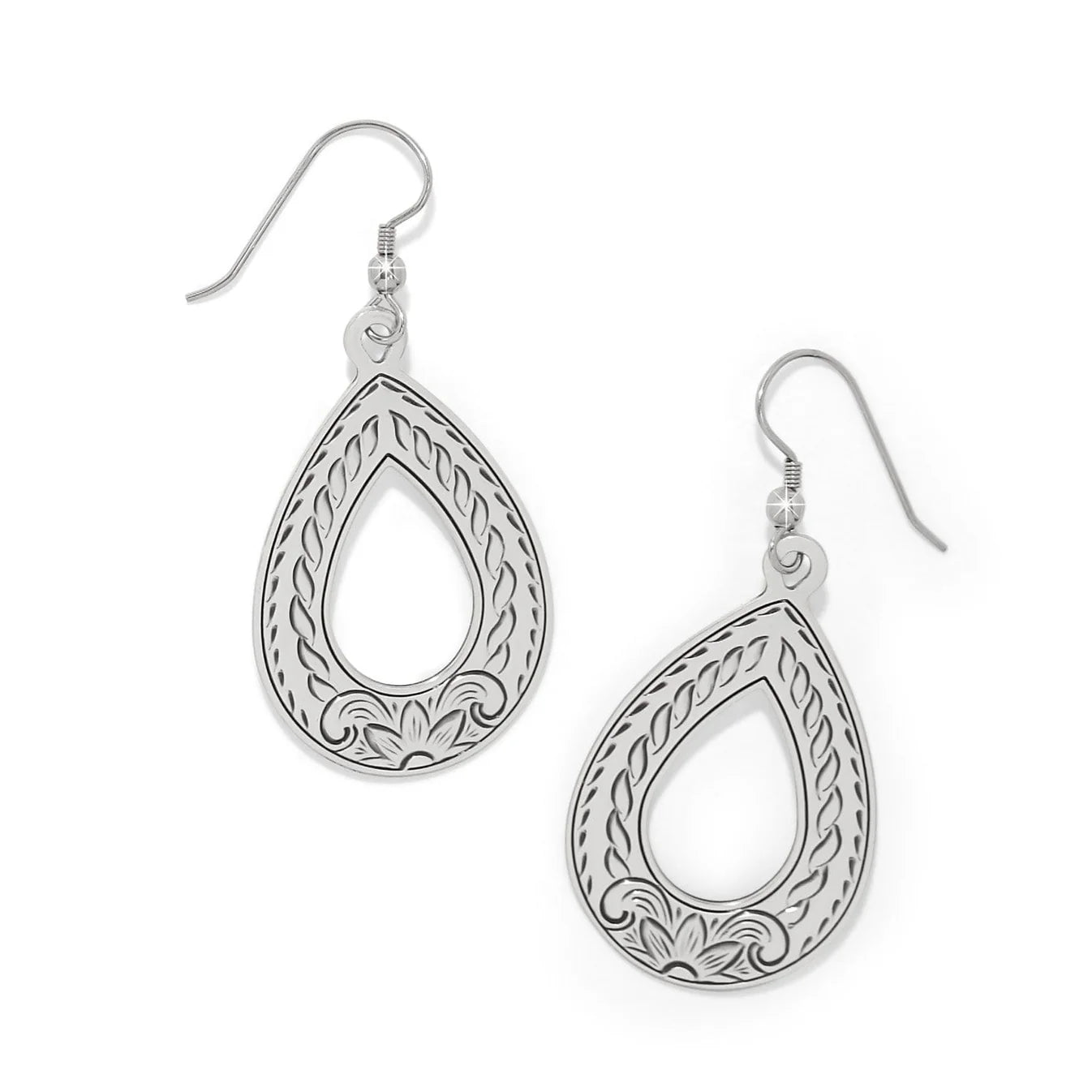 Mosaic Horizon Teardrop Silver Earrings JA0164
