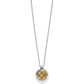 Mosaic Round Mini Two Tone Necklace - JM7613 - She Chester