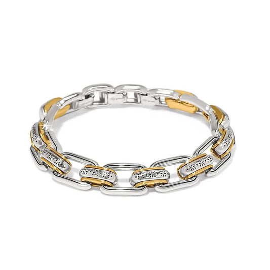 Mosaic Two Tone Links Bracelet JF0270 - She Chester