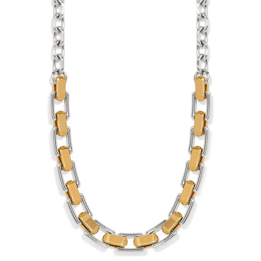 Mosaic Two Tone Links Necklace JM7653 - She Chester