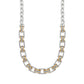 Mosaic Two Tone Links Necklace JM7653 - She Chester