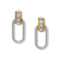 Mosaic Two Tone Links Post Drop Earrings JA0069 - She Chester