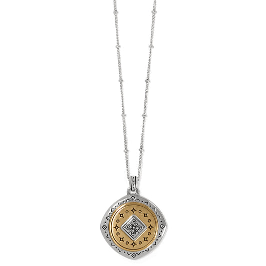 Mosaic Two Tone Pendant Necklace - JM7485 - She Chester