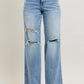 MR TC Light Wash Destroy Wide Leg 88933 - She Chester