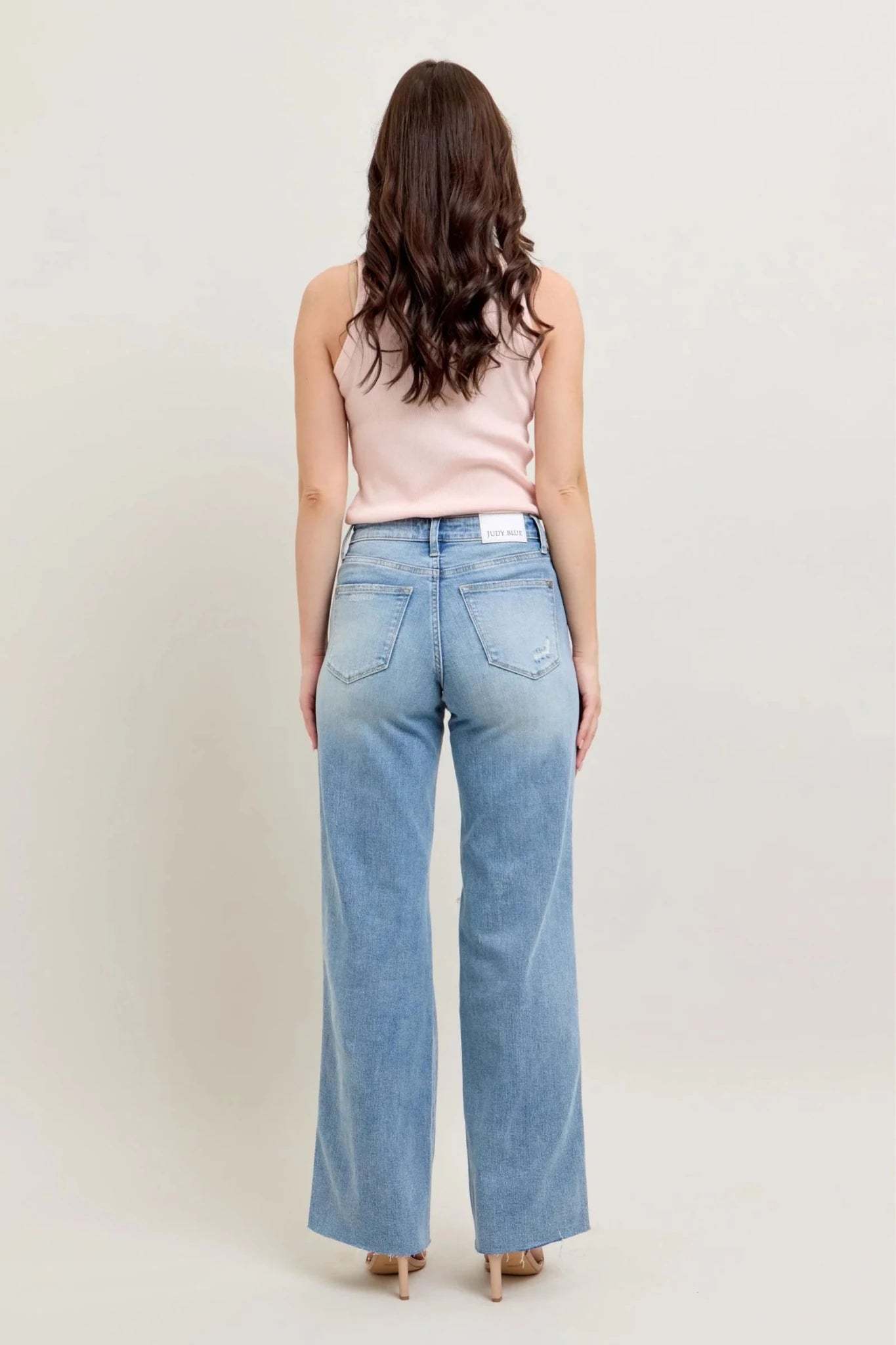 MR TC Light Wash Destroy Wide Leg 88933 - She Chester