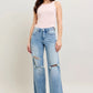MR TC Light Wash Destroy Wide Leg 88933 - She Chester