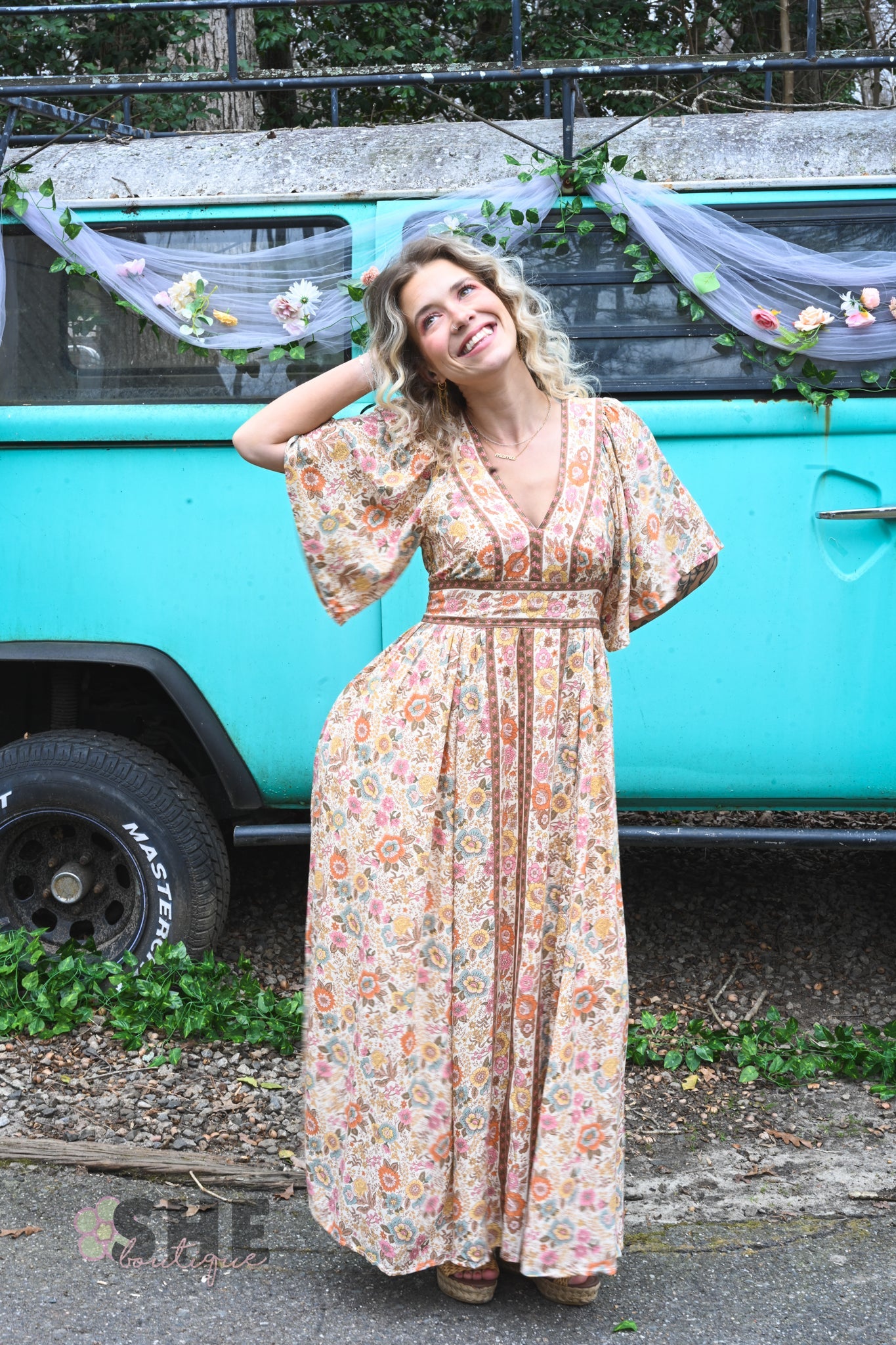 Muted Florals Maxi - She Chester