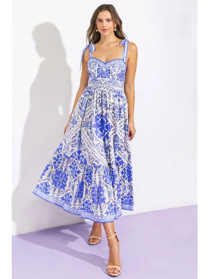 Mykonos Blue Dress - She Chester