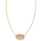 Elisa Necklace Gold Light Pink Iridescent Abalone