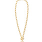 Daphne Link Chain Necklace Gold Ivory MOP
