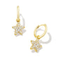 JAE STAR PAVE HUGGIE EARRINGS IN GOLD WHITE CRYSTAL