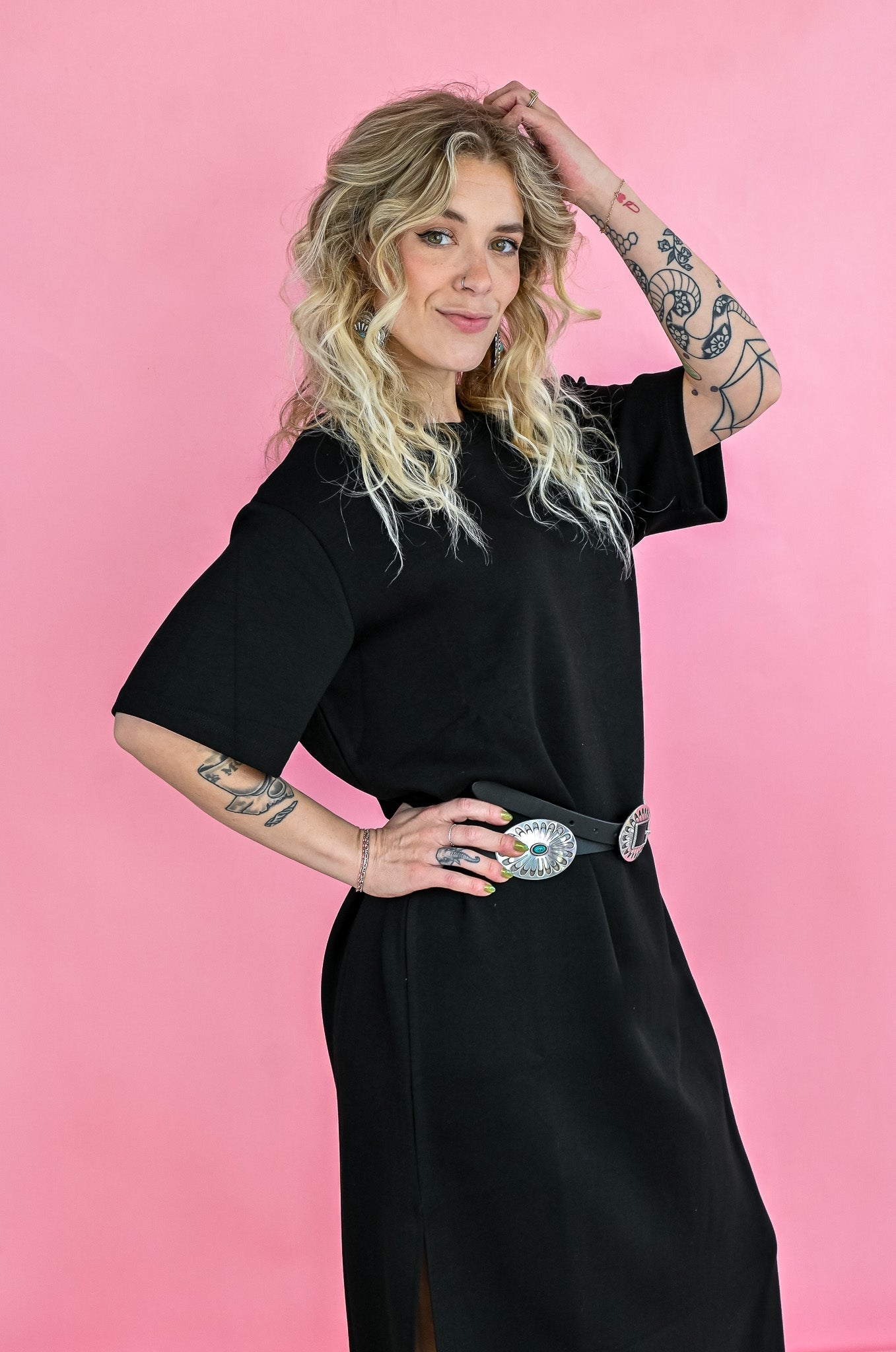 Nancy's Little Midi Black Dress - She Chester