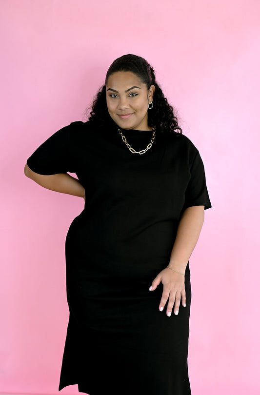 Nancy's Little Midi Black Dress - She Chester