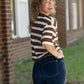 Nantucket Brown Striped Top - She Chester
