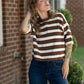 Nantucket Brown Striped Top - She Chester