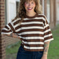 Nantucket Brown Striped Top - She Chester
