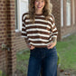 Nantucket Brown Striped Top - She Chester