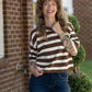 Nantucket Brown Striped Top - She Chester