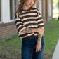 Nantucket Brown Striped Top - She Chester