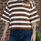 Nantucket Brown Striped Top - She Chester