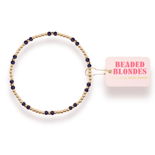 Navy Hazel Bracelet: Standard 6.75 inch - She Chester