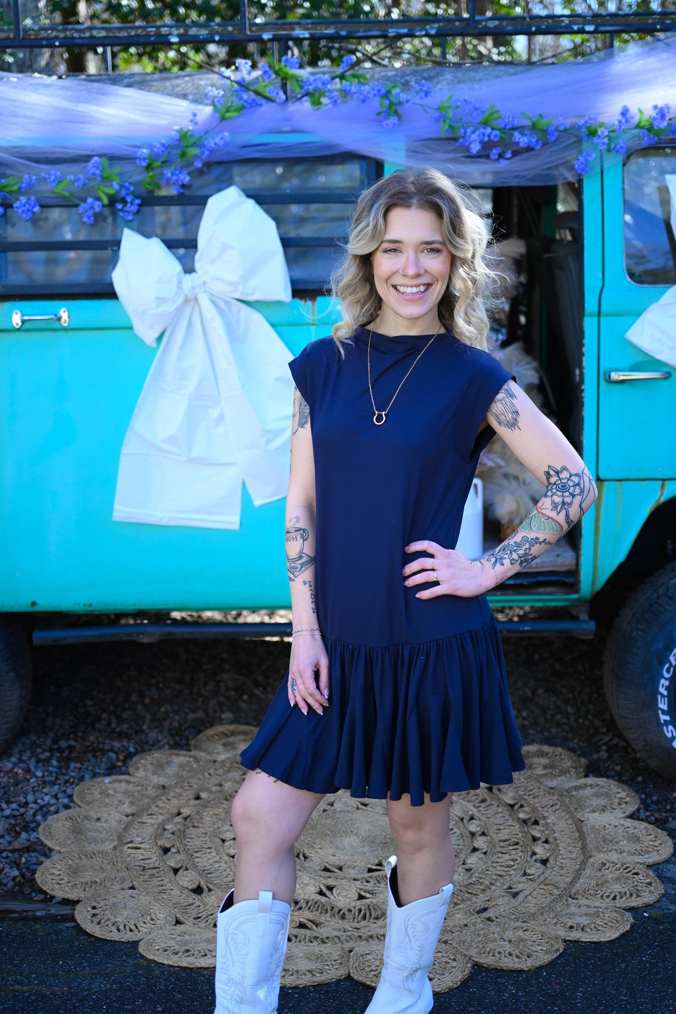 Navy Nantucket Dress - She Chester