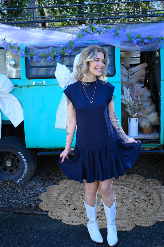 Navy Nantucket Dress - She Chester