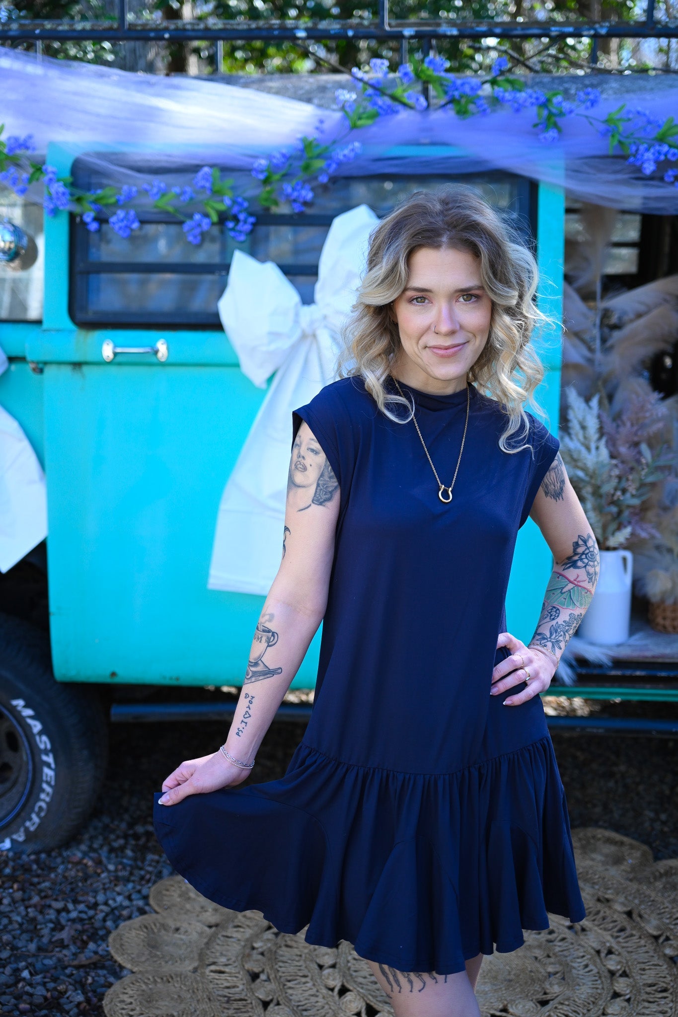 Navy Nantucket Dress - She Chester