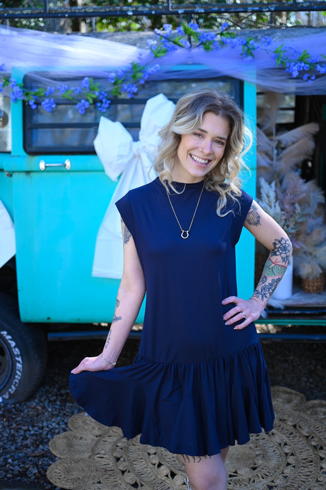 Navy Nantucket Dress - She Chester