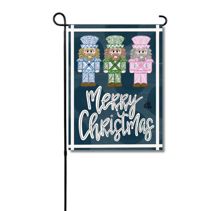 Navy Nutcrackers Garden Glam Flag - She Chester