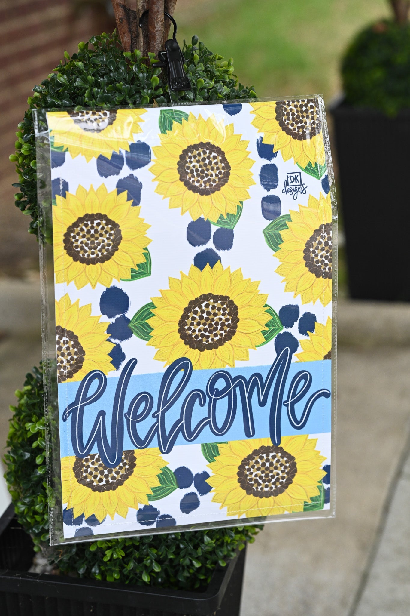 Navy Sunflower Welcome Garden Glam - She Chester