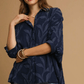 Navy Vines Button Down - She Chester