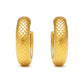 Nella Fish Scale Medium Hoop Earrings Gold - She Chester