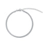 Nic Herringbone Silver Chain Anklet - She Chester
