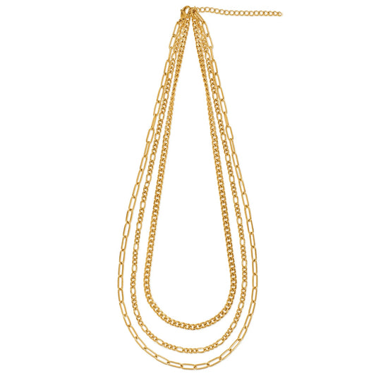 Nola Gold Multi Chain Necklace - 156 - She Chester