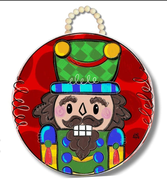 Nutcracker Circle Christmas Door Sign - She Chester
