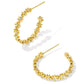 NYDIA HOOP EARRINGS IN GOLD WHITE CRYSTAL - She Chester