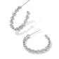 NYDIA HOOP EARRINGS IN SILVER WHITE CRYSTAL - She Chester