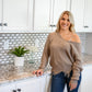 Nydia Taupe Distressed Sweater - She Chester