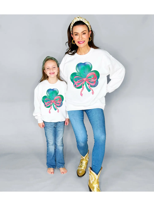 Bow Shamrock Youth Crewneck -