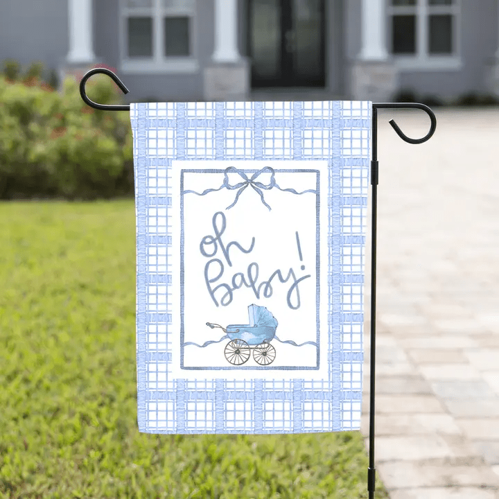Oh Baby Blue Bassinet 12x18 - She Chester
