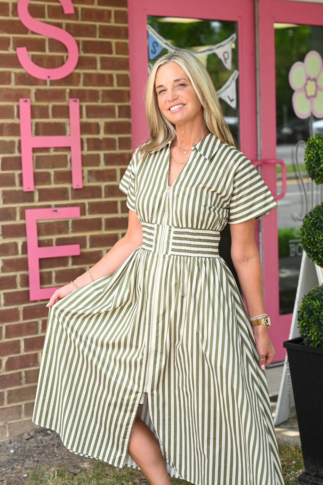 Ollie Zip Midi Dress - She Chester