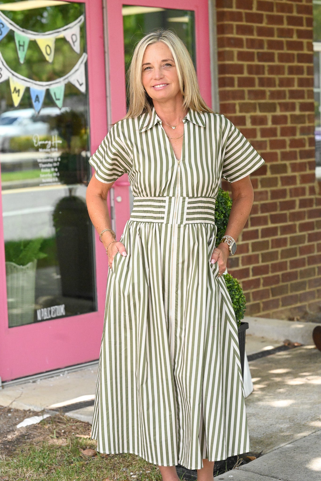 Ollie Zip Midi Dress - She Chester