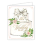 On Your Wedding Day Cake with Bow and Flowers Greeting Card - She Chester