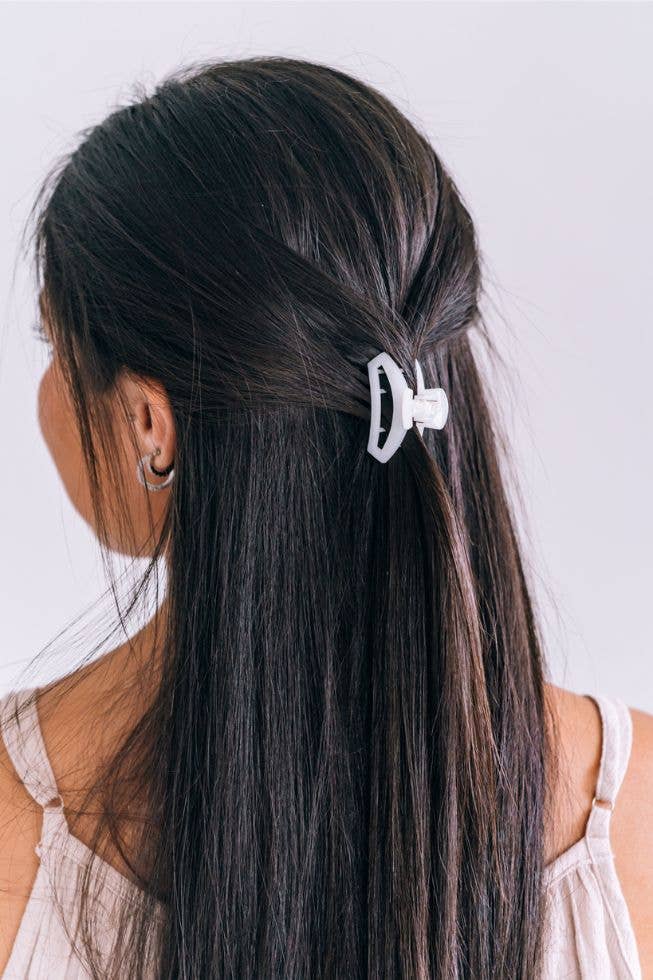 Open Hair Clip | Tiny | Coconut White - She Chester