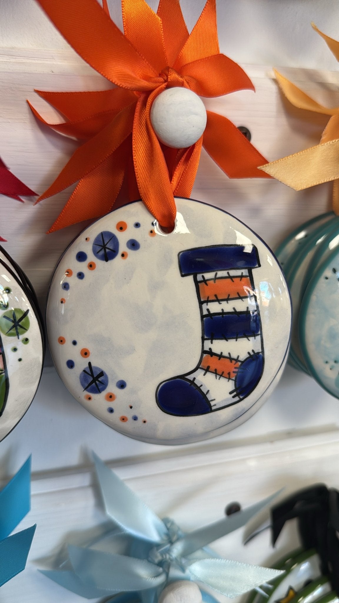Orange and Blue Stocking - She Chester